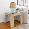 Plank+Beam Modern Square Corner Table, 32", Slim Side Table for Living Room, Mini End Table for Small Spaces, Bedside Night Stand, Blonde Wirebrush