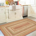 Harvest Multicolor Small Braided Rugs, 2x3' Rectangle - Handmade with Jute, Warm Country Decor, Perfect for Bathrooms and Entryways - Durable and Easy to Clean