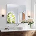 KOCUUY Frameless Mirror, 30"x30" Square Rectangle Vanity Mirror for Over Sink, Upgraded Shatterproof Unframed Design for Bedroom, Living Room, Entryway