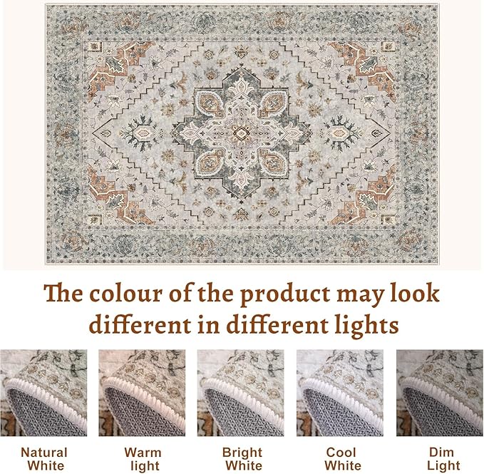 Kitchen Rug 2x4 Washable Rug for Entryway Vintage Non Slip Small Rugs Front Door Mat Indoor Entrance, Print Distressed Throw Rug Grey, Soft Low Pile Rugs Small Carpet for Entry Bedroom Bathroom