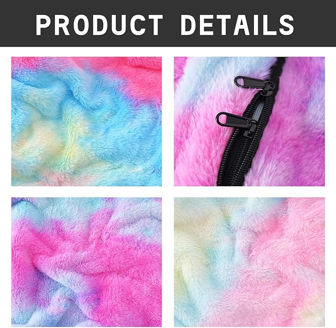 Bean Bag Chair for Adults Kids Without Filling Comfy Fluffy Giant Round Beanbag Lazy Sofa Cover for Reading Chair Floor Chair, 5FT, Multicolored