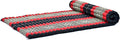 Leewadee - Kapok Roll Mat – Handcrafted Folding Sleep & Relaxation Mattress from Thailand, Ideal as Guest Bed, Camping Mat, Yoga Mat or Traditional Futon, 75 x 39 inches, Black Red