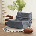 N&V Fireside Chair, Mid Century Armless Floor Sofa, Soft Premium Corduroy Floor Lounge Chair, Foam Sofa Accent Chair for Living Room Bedroom and Office, Frost Grey