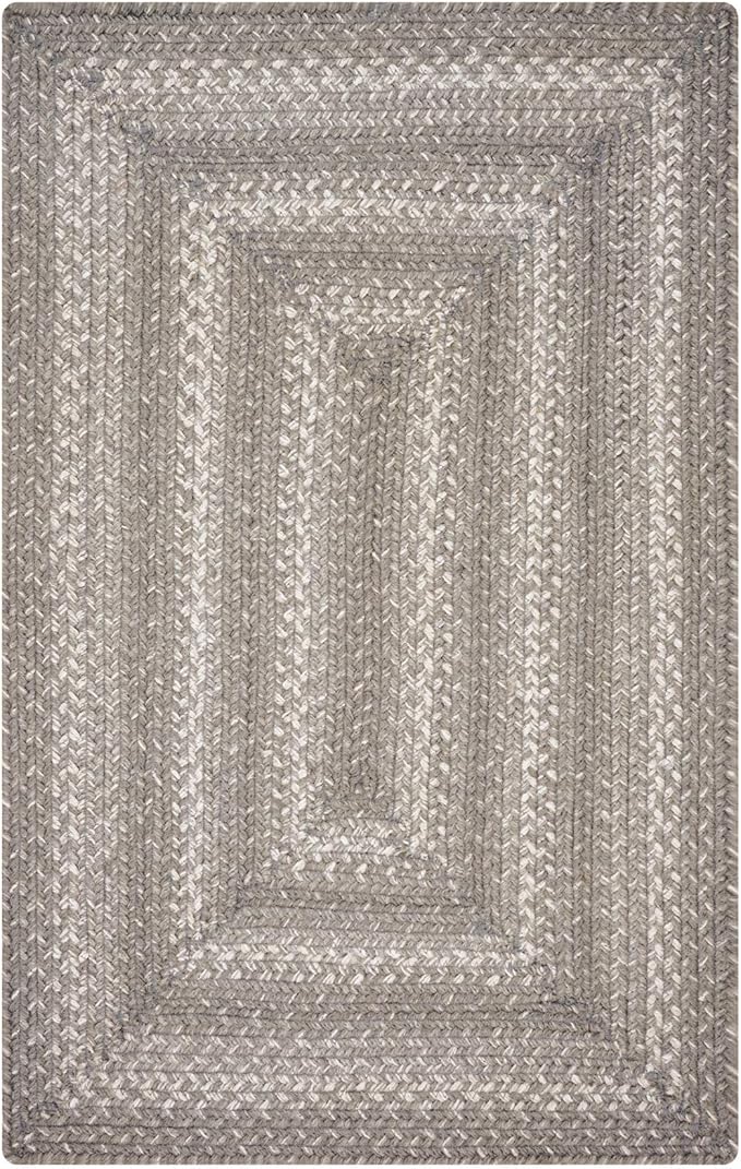 Grey Cloud Jute Braided Rugs, 20x30 Rectangle - Grey, Warm Farmhouse Decor, Perfect for Laundry Rooms, Bathrooms and Entryways - Durable and Easy to Clean