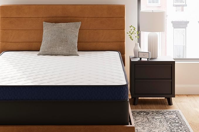 Signature Design by Ashley King Size Medium Firm 6 Inch Memory Foam Mattress with Breathable Quilted Cover, Fiberglass Free, Mattress in A Box