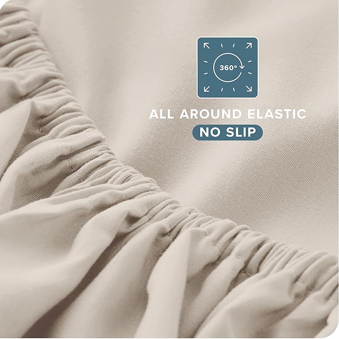 Bare Home Twin Sheet Set - 1800 Ultra-Soft Microfiber Bed Sheets - Double Brushed - Deep Pockets - Easy Fit - Extra Soft - 3 Piece Set - Bedding Sheets & Pillowcases (Twin, Wheat)