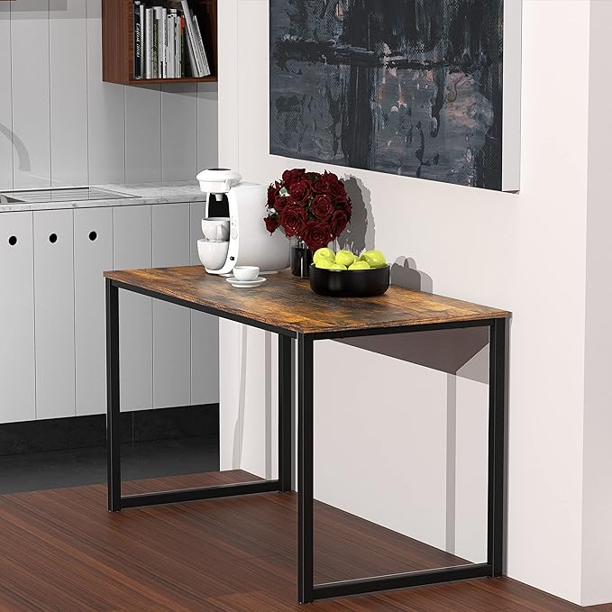 SHW Mission 40-Inch Home Office Computer Desk, Rustic Brown