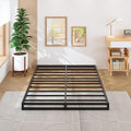 4 Inch King Size Bed Frame Sturdy Mattress Foundation, Heavy Duty Metal Platform with Steel Slats Support No Box Spring Needed, Noise Free, Easy Assembly, Black