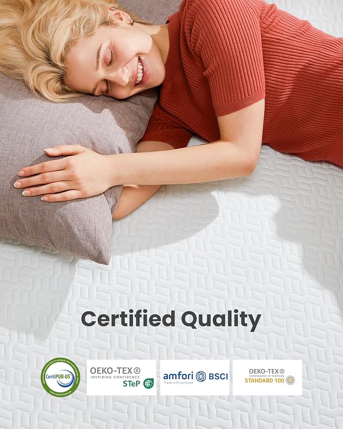 Dreamsmith Full Size Mattress Topper - 4 Inch Cooling Gel Memory Foam Mattress Pad for Pressure Relief, Bed Topper with Removable Washable Soft Cover Non-Slip, CertiPUR-US & Oeko-Tex Certified