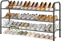 Hoctieon 3 Tier Mesh Style Shoe Rack, Entryway Shoe Shelf, Shoe Storage Organizer, Shoe Rack for Closet, Space Save for Bathroom, Garage, Hallway, Bedroom, Living Room, Black