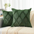 decorUhome Throw Pillow Covers 24x24 Inch Set of 2, Soft Plush Faux Fur Wool Forest Elf Couch Pillow Covers, Decorative Neutral Pillow Cases for Bed Sofa Living Room Home Decor