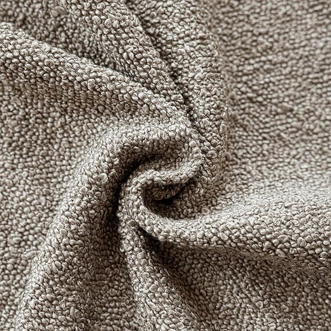 Foindtower Pack of 2 Textured Boucle Throw Pillow Covers Accent Solid Pillow Cases Cozy Soft Decorative Couch Cushion Case for Chair Sofa Bedroom Living Room Home Decor 20x20 Inch Light Taupe