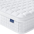 Vesgantti 12 Inch Multilayer Hybrid Queen Mattress - Multiple Sizes & Styles Available, Ergonomic Design with Memory Foam and Pocket Spring, Medium Firm Feel, White