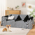 Boho Couch Cover, Sofa Cover, Sofa Covers for 2 Cushion Couch, Washable Sectional Couch Covers for Dogs Pet Furniture Protector Couch Cover Blanket for Living Room (2# Black, 71" x 102")