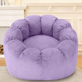 HABUTWAY Giant Bean Bag Chair for Adults/Kids/Teens, Pumpkin Bean Bag Couch Comfy Reading Chair for Bedroom, Corduroy Lazy Sofa Loughe Chair with Wider Seat Depth & Non-Slip Bottom(Purple)