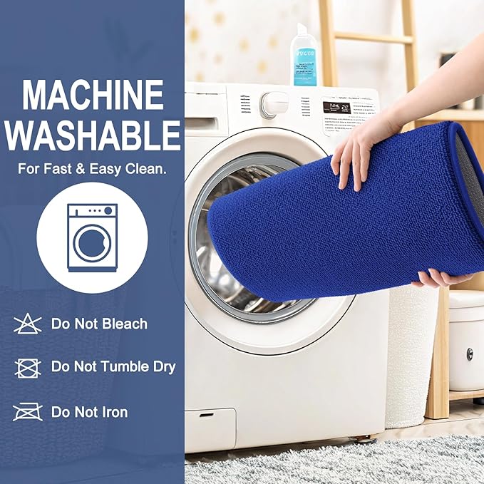 OLANLY Thick Memory Foam Bath Mat Rug 30x20, Extra Soft Absorbent Bathroom Rug, Quick Dry Bath Mats, Non-Slip, Machine Washable Carpet for Bathroom, Tub and Shower, Home Decor Accessories, Royal Blue