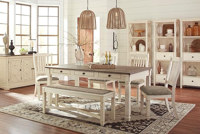 Signature Design by Ashley Bolanburg 20" Upholstered Dining Room Chair, Set of 2, Antique White