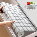 Beautysaid Shelf and Drawer Liner for Kitchen Cabinet, Non Adhesive Non Slip Shelf Paper Waterproof Washable Thickened for Dresser Pantry Shelve Bathroom Protector Liner(Plaid,18 in x 20 FT)