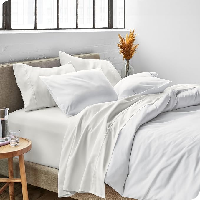 Bare Home California King Sheet Set - 1800 Ultra-Soft Microfiber Cal King Bed Sheets - Double Brushed - Deep Pockets - Easy Fit - 4 Piece Set - Bed Sheets (California King, Cream)