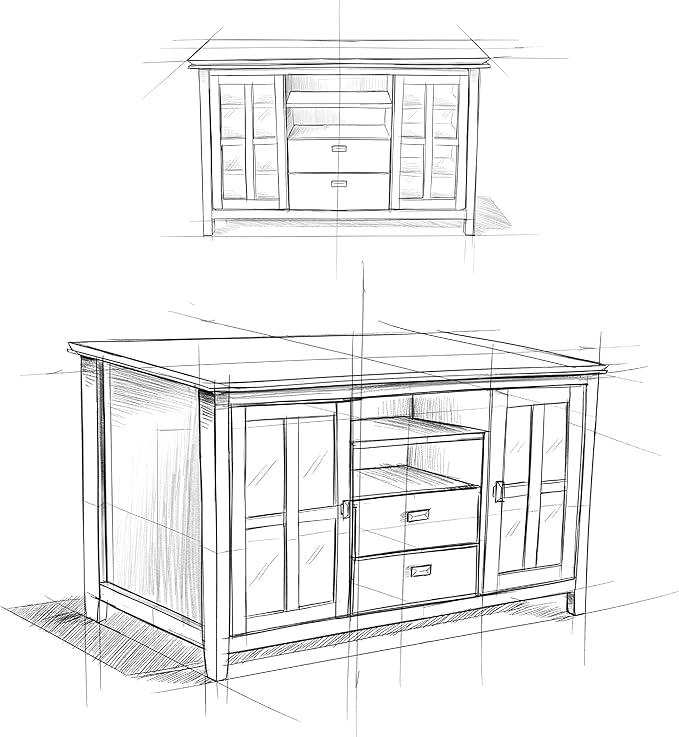 SIMPLIHOME Artisan SOLID WOOD 53 Inch Wide Contemporary TV Media Stand in Rustic Natural Aged Brown for TVs up to 60 Inches, For the Living Room and Entertainment Center
