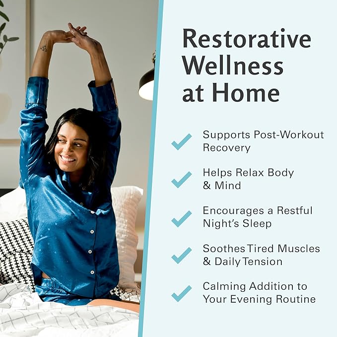 Magnesium Soak for Sports Recovery - Fast Acting Magnesium Bath Soak with Dead Sea Salt & MSM for Tired Feet & Sore Muscles - Replenishing Mineral Bath Salt for Full Body Relief (Fragrance Free) by M3