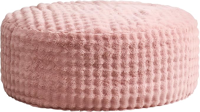 Hobestluk Bean Bag Chairs 6ft Beanbag Chair with Filler Adult Bean Bags with Fluffy & Machine Washable Cover, Giant Bean Bag Chairs for Aduts (Pink, 6FT-70" x 70" x 15")