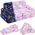 IFNOW Modular Kids Play Couch,Toddler Couch Kids Sofa,Child Sectional Sofa,Bedroom and Playroom Furniture for Toddlers,Convertible Foam and Floor Cushion for Boys and Girls,Glow in The Dark,Unicorn