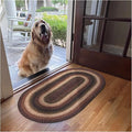 Prescott Jute Braided Oval Rugs 27x45 – Country Primitive Rugs for Kitchen, Entryway and Bathroom