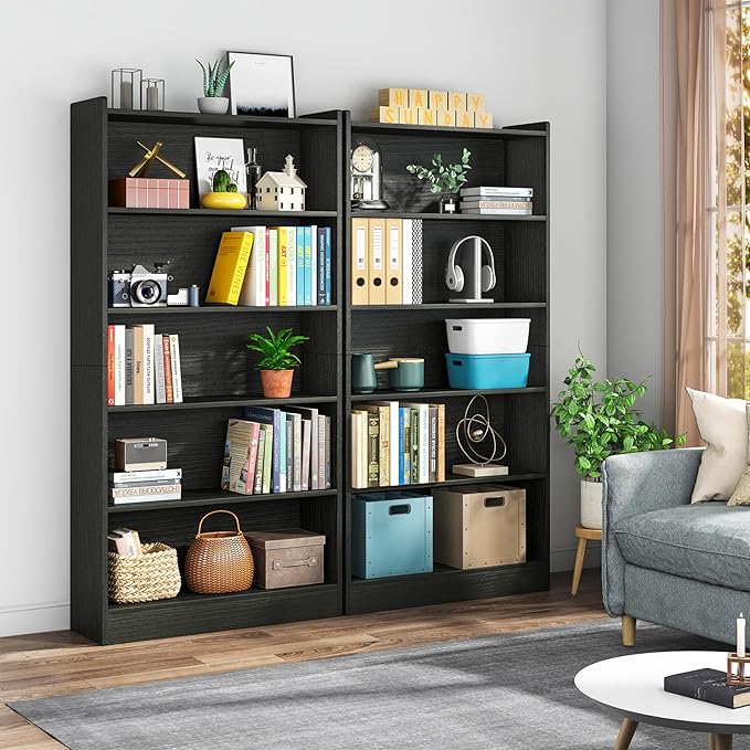 Tribesigns 72-inch Tall Bookcase, Modern 6-Tier White Library Bookshelf with Storage Shelves, Large Open Bookcases Wood Display Shelving Unit for Bedroom Living Room Office