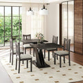 55"-70.87" Expandable Dining Table, Dinner Table for 4-8, Farmhouse Kitchen Table with X-Shaped Design Base, Rectangular Long Kitchen Table with Metal Track for Dining Room, Office-Marble