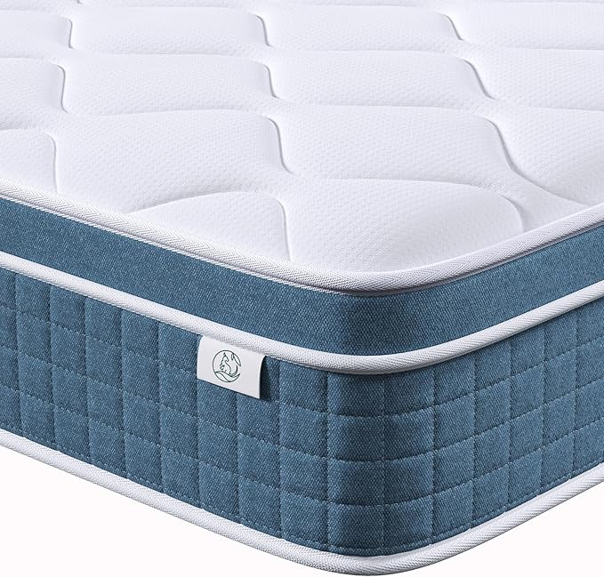 Twin XL Mattress, 10 Inch Hybrid Mattress Twin XL with Individual Pocket Springs and Pressure-Relieving Memory Foam, Breathable, Medium Firm Mattress in a Box 80"x39"x10"