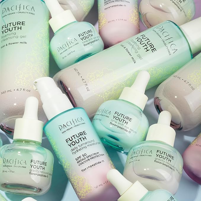 Pacifica Peptide Face Moisturizer Future Youth Daily Turnaround Hydrating, SPF 50 Broad Spectrum, UVA/UVB Sun Protection, Sunscreen, Face Moisturizer, Anti-Aging, Vegan, 1.7 fl oz (1 Count)