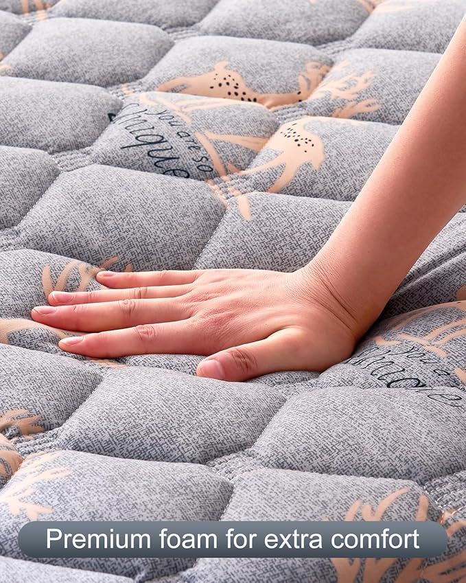 6th Generation Japanese Floor Futon Mattress - Extra-Thick 9-Layer Modern Futon with 100% High-Density Foam, Portable Floor Mattress Sleeping Pad for Adults, Guest Room, Dormitory,Single Size(25"X75")