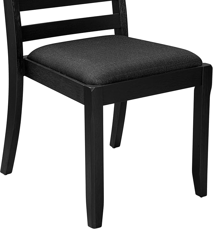 X12X1-0C6-24 14-pc Modern Dining Room Table Set a Rectangular Dining Table with a coffee Table and 12 Black Polyester Stackable Chair, 39x120 Inch, Wire Brushed Black