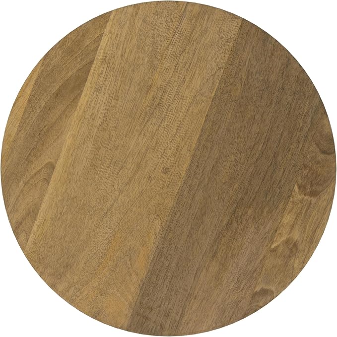 Natural Mango Wood 3-Leg End/Side Round Table