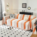 LUFEIJIASHI Boho Couch Covers for Sofa Non Slip Sofa Covers Washable Couch Covers for 3 Cushion Couch Sofa Pet Friendly Sectional Couch Cover Blanket Furniture Protector for Dogs (Orange, 71"x118")