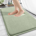 OLANLY Thick Memory Foam Bath Mat Rug 30x20, Extra Soft Absorbent Bathroom Rug, Quick Dry Bath Mats, Non-Slip, Machine Washable Carpet for Bathroom, Tub and Shower, Home Decor Accessories, Sage Green