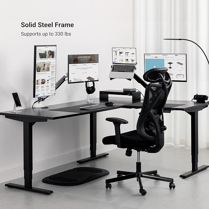 Standing Desk: FLT-05, DT-3030-EO, DT-4830-EO, DA-10-Black