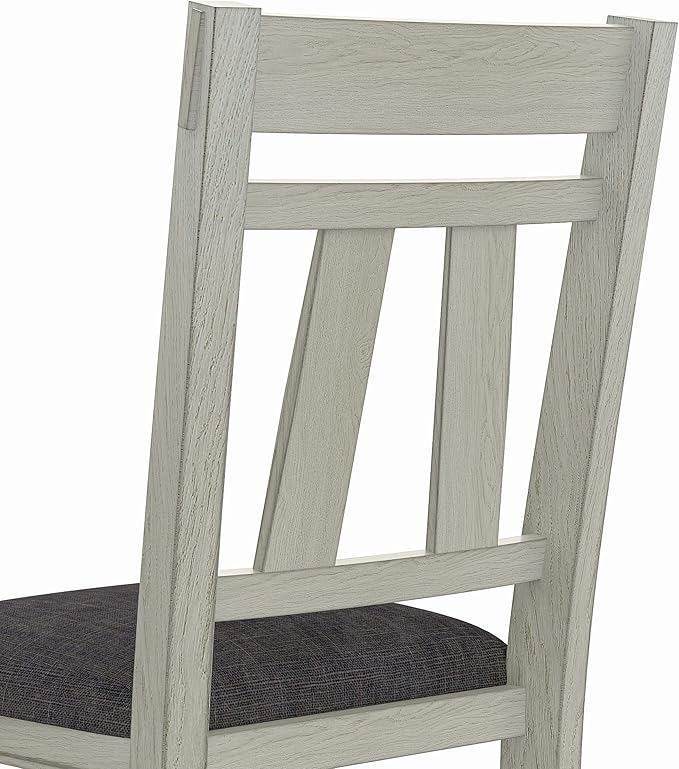 Solid Wood Dining Table, Part of Dining Table Set- Mix and Match Table, Chair, and Bench Sold Separately for Dining Room, Kitchen, Grey