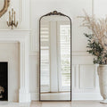 G-LEAF Vintage Baroque Mirror 22"X65", Victorian Antique Farmhouse Mirror with Gold Ornate Metal Frame for Fireplace Entryway Living Room Hallway Bathroom