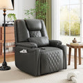 IDEALHOUSE Electric Power Lift Recliner Chair Sofa, Power Lift Chair for Elderly, 3 Positions, Side Pockets, and Cup Holders, USB Ports, Recliner Chair with Remote for Living Room, Grey