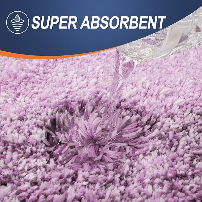 OLANLY Bathroom Runner Rugs 54x24, Extra Soft Absorbent Microfiber Bath Rugs, Rubber Backing, Quick Dry, Washable Bath Mats for Bathroom Floor, Tub and Shower, Home Decor Accessories, Pinkish-Purple