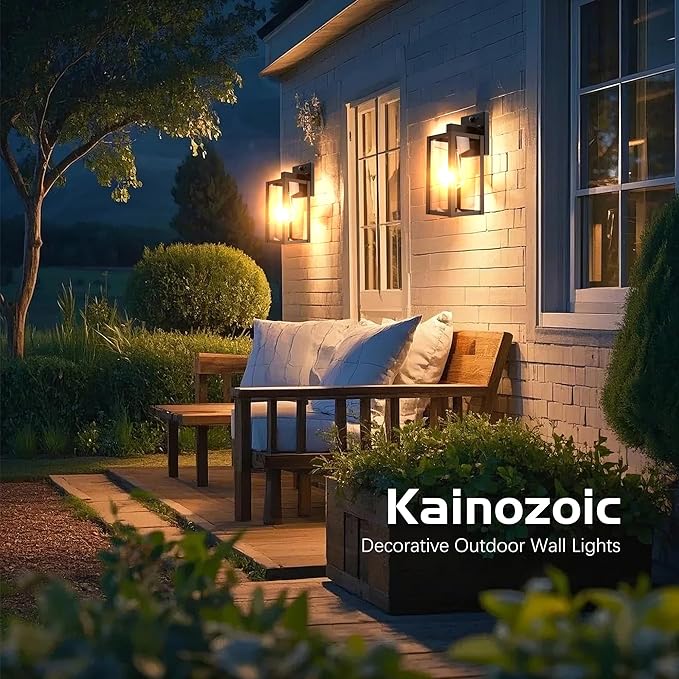 Dawn to Dusk Outdoor Sensor Motion Sensor Light Fixture Waterproof Porch Lights Anti-Rust Exterior Wall Mount Light Outdoor Wall Lantern for Patio Front Door Garage