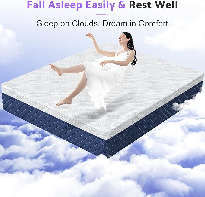 Queen Mattresses, 14 Inch Hybrid Queen Mattress in a Box, Memory Foam and Individual Pocket Spring Breathable Comfort for Sleep Supportive and Pressure Relief, CertiPUR-US, 60"*80"*14"