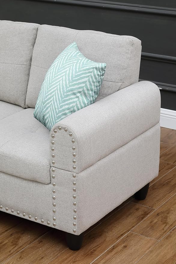 Evan Sectional Sofa for Living Room, Apartment, Bedroom, Office