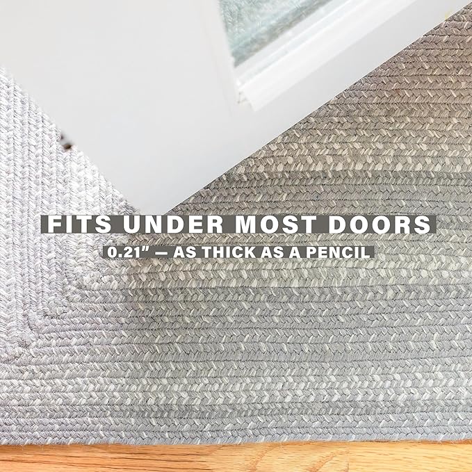 Grey Cloud Jute Braided Area Rug, 4x6' Rectangle, Grey, Warm Farmhouse Decor, Perfect for Kitchens and Large Entryways - Durable, Reversible and Easy to Clean