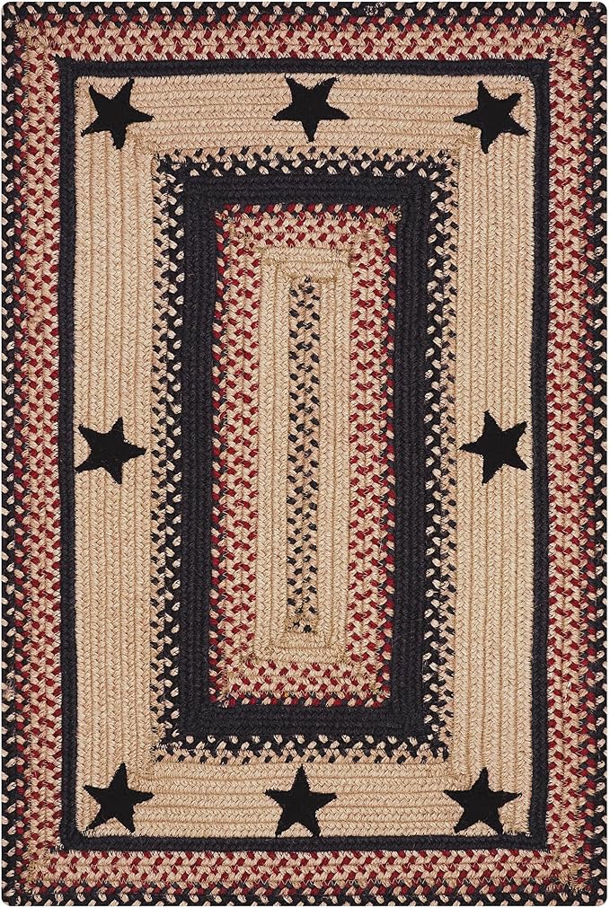 Homespice Gloucester Jute Black 8x10' Braided Area Rug for Living Room, Bedroom and Dining Room. Pet Friendly. Decor Styles- Farmhouse Rug, Rustic, Vintage, Cottage, Primitive, Country, Boho Rug