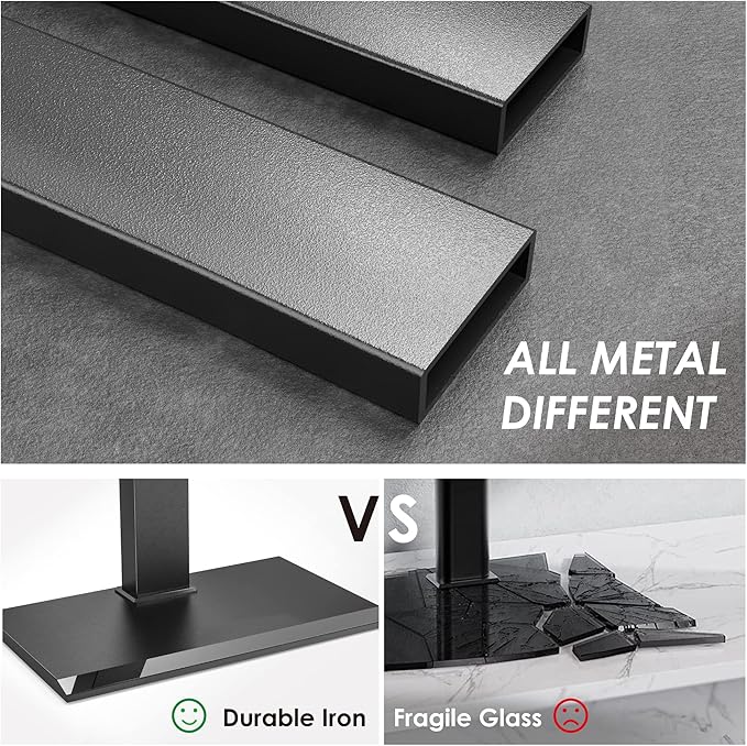 FITUEYES Iron Base Universal Floor TV Stand with Swivel Mount for 32-75 Inch LED LCD OLED Plasma Flat Panel or Curved Screens Height Adjustable TV Stand with Wire Management