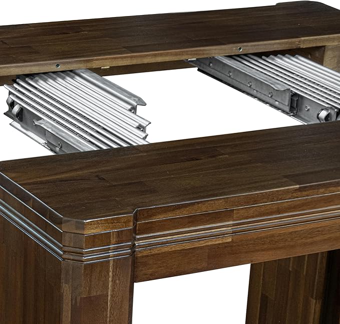 X12DA-008-32 - 13 Pieces Dining Room Set contains an Extendable Rectangle Kitchen Table and 12 Polyester Fabric Dining Chairs, 39x120 Inch, Antique Walnut