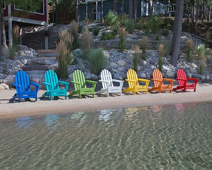 POLYWOOD AD5030LI Classic Folding Adirondack Chair, 29W x 35D x 34H, Lime